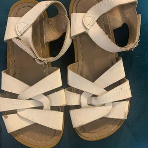 Salt Water sandals, white, size 1